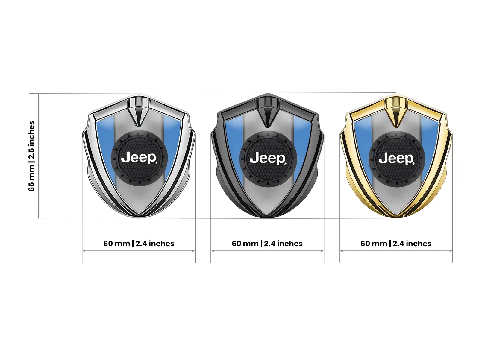 Jeep Metallico Cupolato Emblema Look Sportivo Alta Qualità